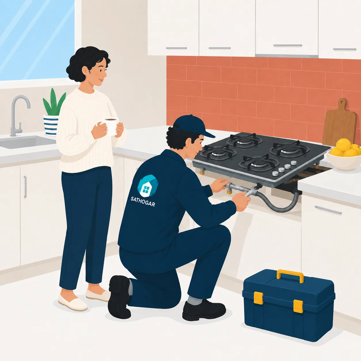 Instalación de cocina de gas con certificado oficial